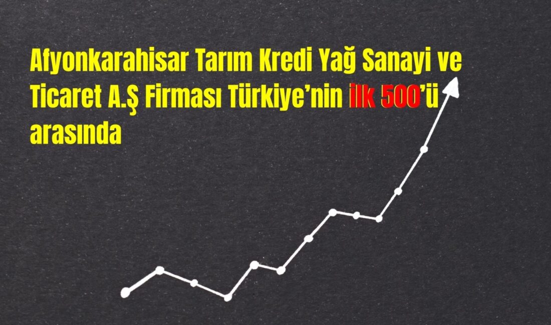 Afyonkarahisar Tarım Kredi Yağ Sanayi ve Ticaret A.Ş Firması Türkiye’nin ilk 500’ü arasında İstanbul Sanayi Odası tarafından açıklanan “Türkiye’nin 500 Büyük Sanayi Kuruluşu”