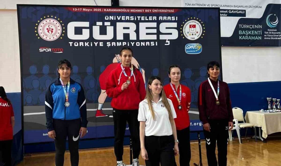 Afyonkarahisarlı güreş sporcusundan büyük başarı Karaman’da gerçekleştirilen Üniversiteler Arası Güreş Türkiye Şampiyonası’nda, Afyon Kocatepe Üniversitesi