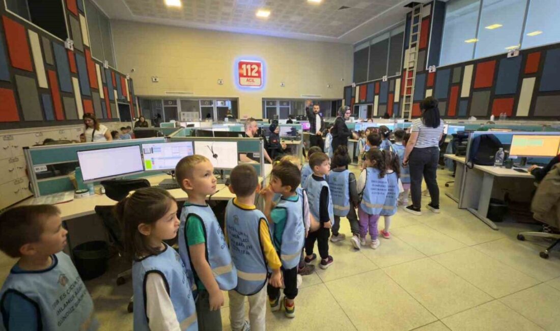 Es Çocuk Evi’nin minikleri 112’yi keşfetti Eskişehir Büyükşehir Belediyesi Es Çocuk Evi öğrencileri, 112 Acil Çağrı