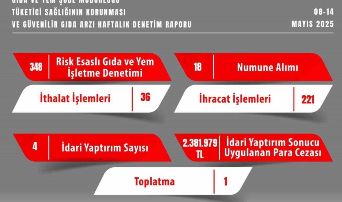 Gıda denetimlerinde 2 milyon 381 bin 979 TL ceza kesildi Eskişehir İl Tarım ve Orman Müdürlüğü ekiplerince son 1 haftada