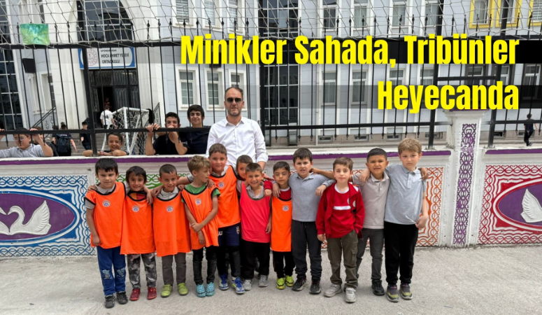 Afyonkarahisar Hoca Ahmet Yesevi İlkokulu’nda düzenlenen futbol turnuvası, renkli görüntülere