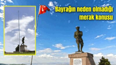 Milli Mücadele’nin simge noktalarından biri olan Kocatepe Atatürk Anıtı'ndaki bayrak