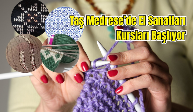 Afyonkarahisar Belediyesi tarafından düzenlenen el sanatları kursları, Taş Medrese’de başlıyor.