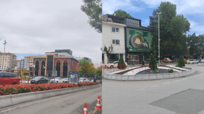 Afyonkarahisar Belediyesi tarafından kent estetiğini artırmaya yönelik olarak orta refüj,