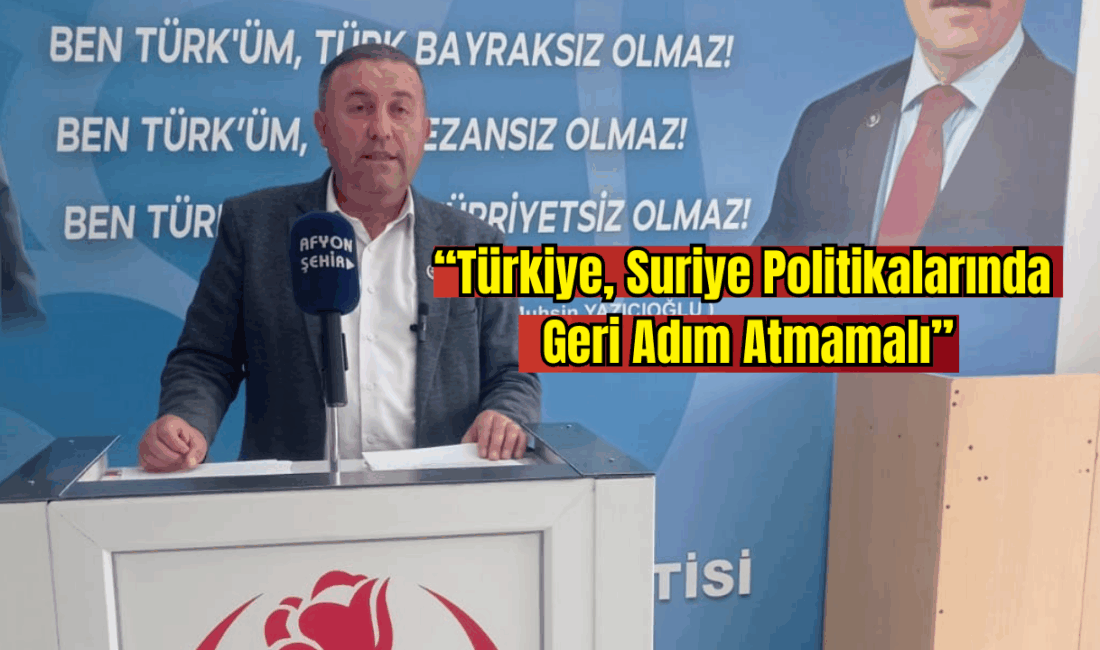 Büyük Birlik Partisi (BBP) Afyonkarahisar İl Başkanı Süleyman Çağlar, parti