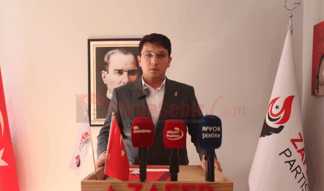 Zafer Partisi Afyonkarahisar İl Başkanı Gökhan Katırcı, Parti İl Başkanlığında
