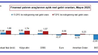 TÜİK verilerine göre, yıllık değerlendirmede en yüksek reel getiri külçe