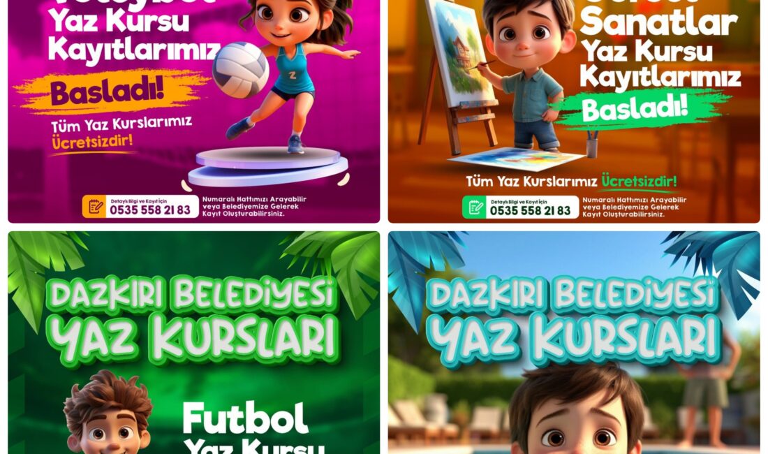 Dazkırı Belediyesi’nin öğrencilerin yaz tatilini verimli ve etkili bir şekilde