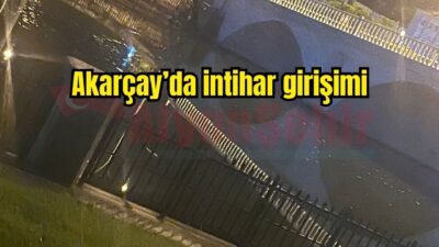 Afyonkarahisar’daki Akarçay üzerinde bulunan bir köprüde intihar girişiminde bulunan genç