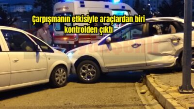 Afyonkarahisar’ın Kanlıca Mahallesi’nde bulunan TOKİ konutlarında meydana gelen trafik kazası,