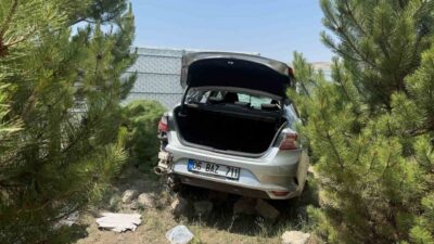 Afyonkarahisar’da kontrolden çıkarak takla atıp ardından ormanlık alanına giren otomobilde