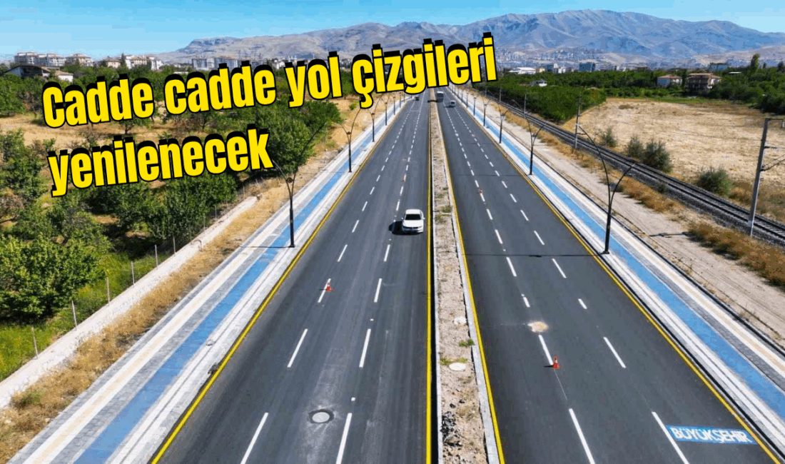 Afyonkarahisar Belediyesi, kent genelinde yol çizgi çalışmaları başlattı. Belediyeden yapılan