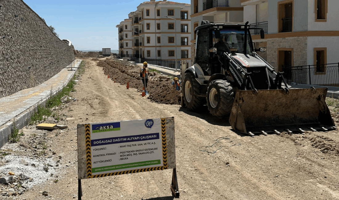 Gökçe TOKİ bölgesine doğalgaz ulaştırılması yönündeki çalışmalar kapsamında AKSA Doğalgaz
