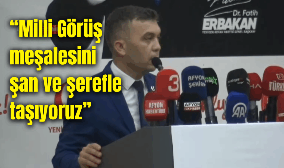 Yeniden Refah Partisi Afyonkarahisar İl Başkanı Fehmi Güray Çakır, partisinin