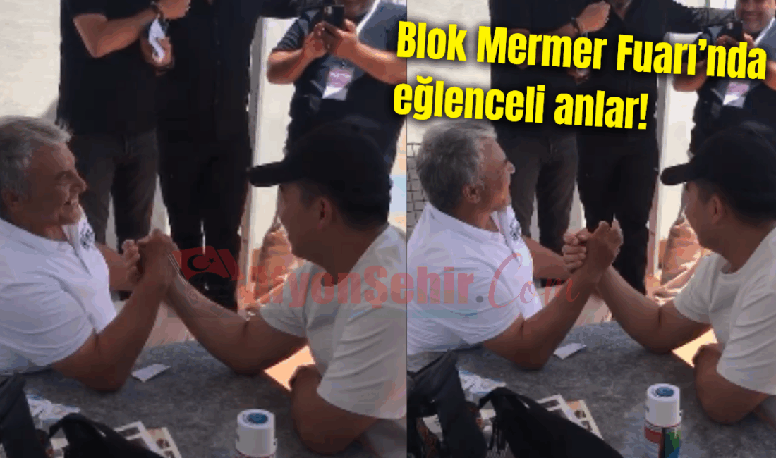 Afyonkarahisar’da düzenlenen Blok Mermer Fuarı, sektörel buluşmaların yanı sıra renkli