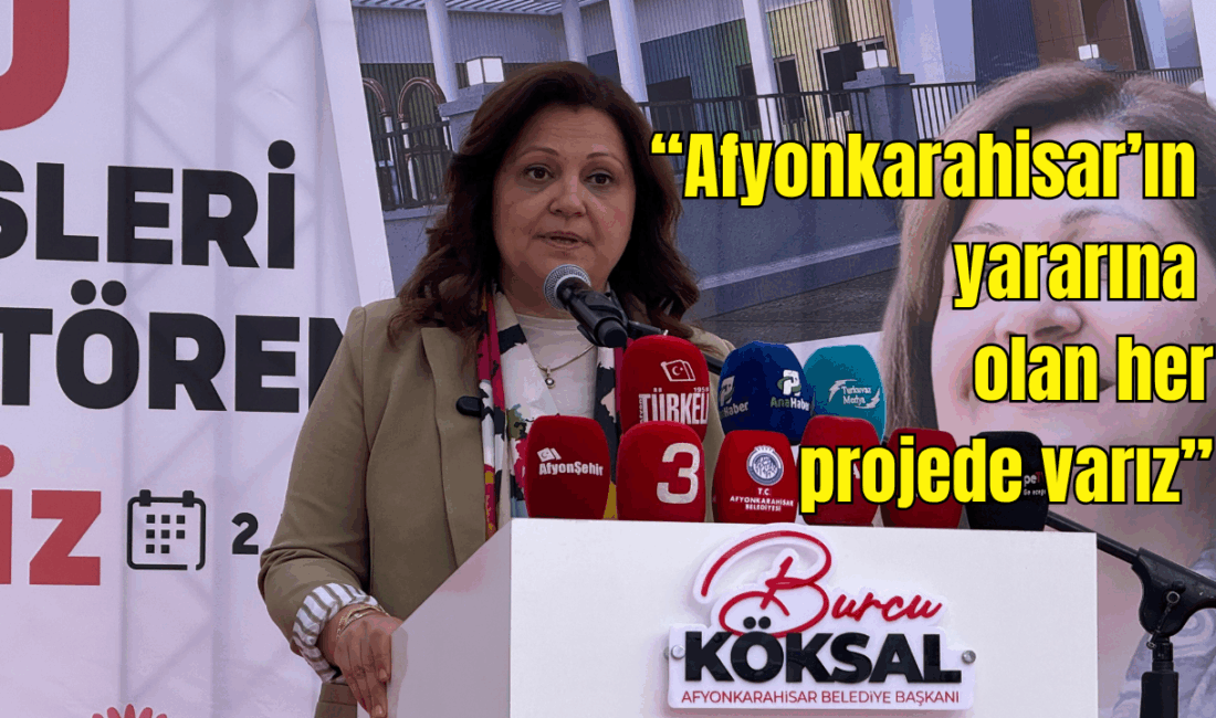 Afyonkarahisar Belediye Başkanı Burcu Köksal, Gazi Mahallesi’nde temeli atılan Yumlu