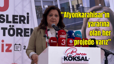 Afyonkarahisar Belediye Başkanı Burcu Köksal, Gazi Mahallesi’nde temeli atılan Yumlu