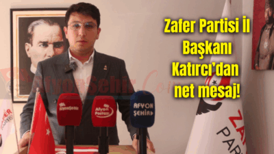 Zafer partisi Afyonkarahisar İl Başkanı Gökhan Katırcı, il başkanlığında düzenlediği