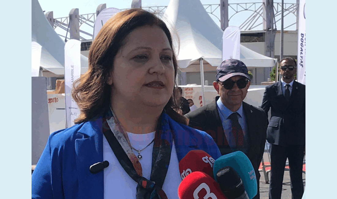 Afyonkarahisar Belediye Başkanı Burcu Köksal, Blok Mermer Fuarı’nın ikinci gününde