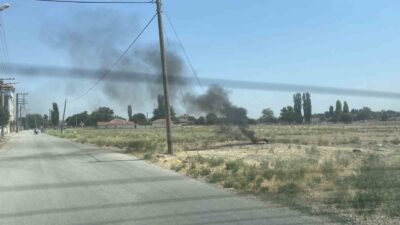 Eskişehir’de otluk arazide çıkan ve ekiplerin harekete geçmesine sebep olan