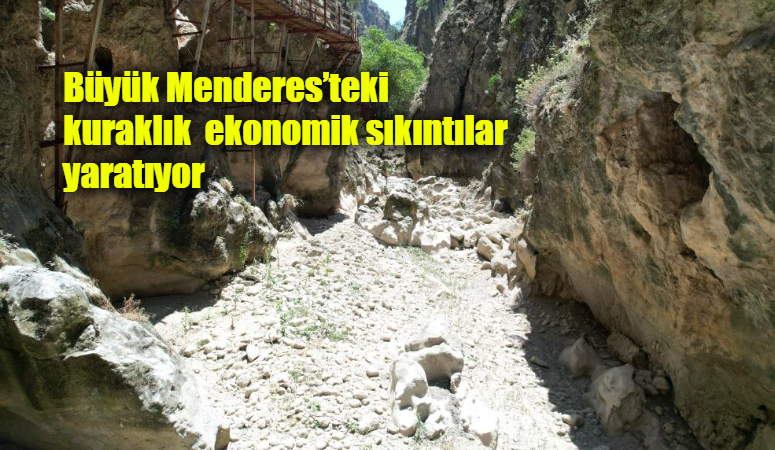 Büyük Menderes’teki kuraklık ekonomik sıkıntılar yaratıyor Dinar’dan doğan ve Ege Denizine dökülen Büyük Menderes Nehrindeki kuraklık