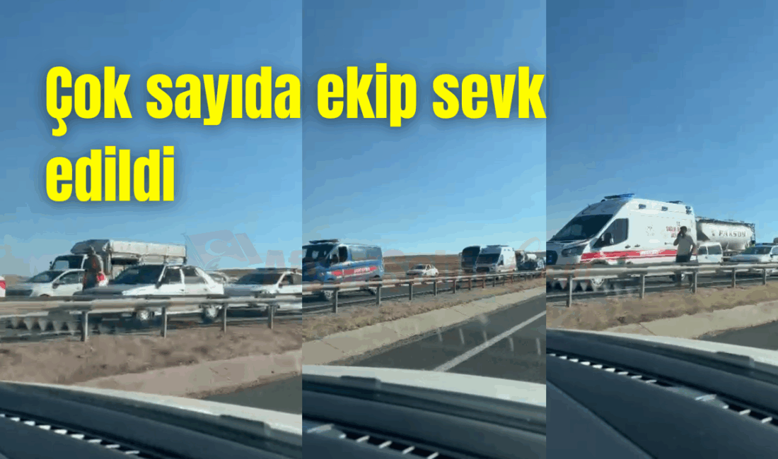 Afyonkarahisar-Ankara karayolunda meydana gelen trafik kazası nedeniyle bölgede yoğun güvenlik
