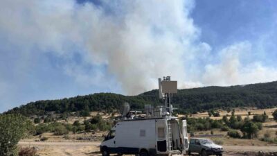 Eskişehir’in Seyitgazi İlçesi’nde çıkan orman yangını devam ederken, bölgede hatların