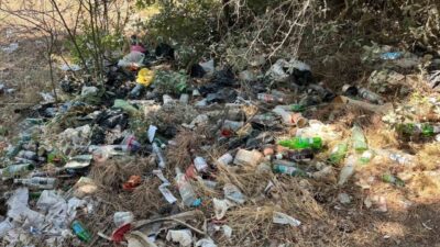 Bilecik’te alkol alan şahısların, atıkları ile ormanlık alanı adeta çöplüğe