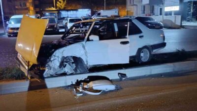 Isparta’nın Eğirdir ilçesinde alkollü olduğu belirlenen sürücü, aracın kontrolünü kaybederek