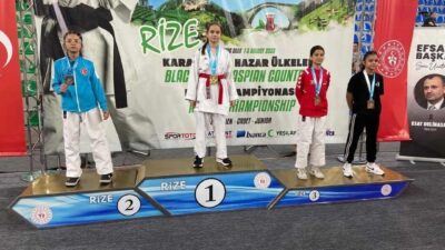 Rize’de düzenlenen ’Uluslararası Karadeniz Hazar Ülkeleri Karate Şampiyonası’nda Bilecik’i temsil