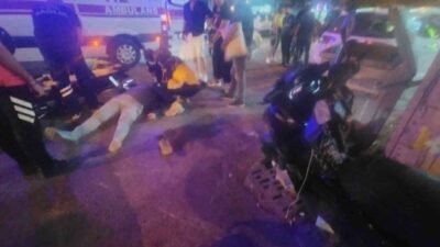 Eskişehir’de ticari araç ile çarpışan motosikletin sürücüsü yaralandı. Olay, dün