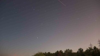 Eskişehir’de gözlenen perseid meteor yağmurunun gökyüzünde oluşturduğu muhteşem ışık gösterisi