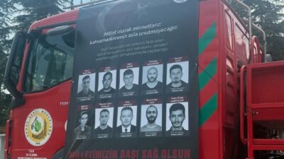 Eskişehir’de çıkan yangında şehit olan 10 kahraman için Seyitgazi ilçesinde