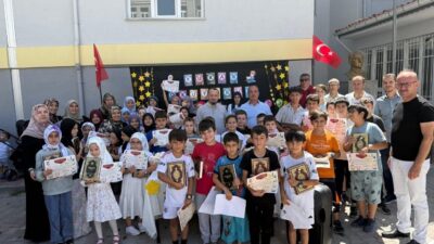 Kütahya’nın Simav İlçe Müftülüğünce Atatürk İlkokulunda açılan Yaz Kur’an Kursunda,