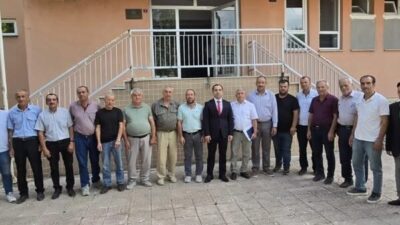 Yenipazar Kaymakamı Mehmet Salih Uçar, ilçe genelindeki köy muhtarlarıyla bir