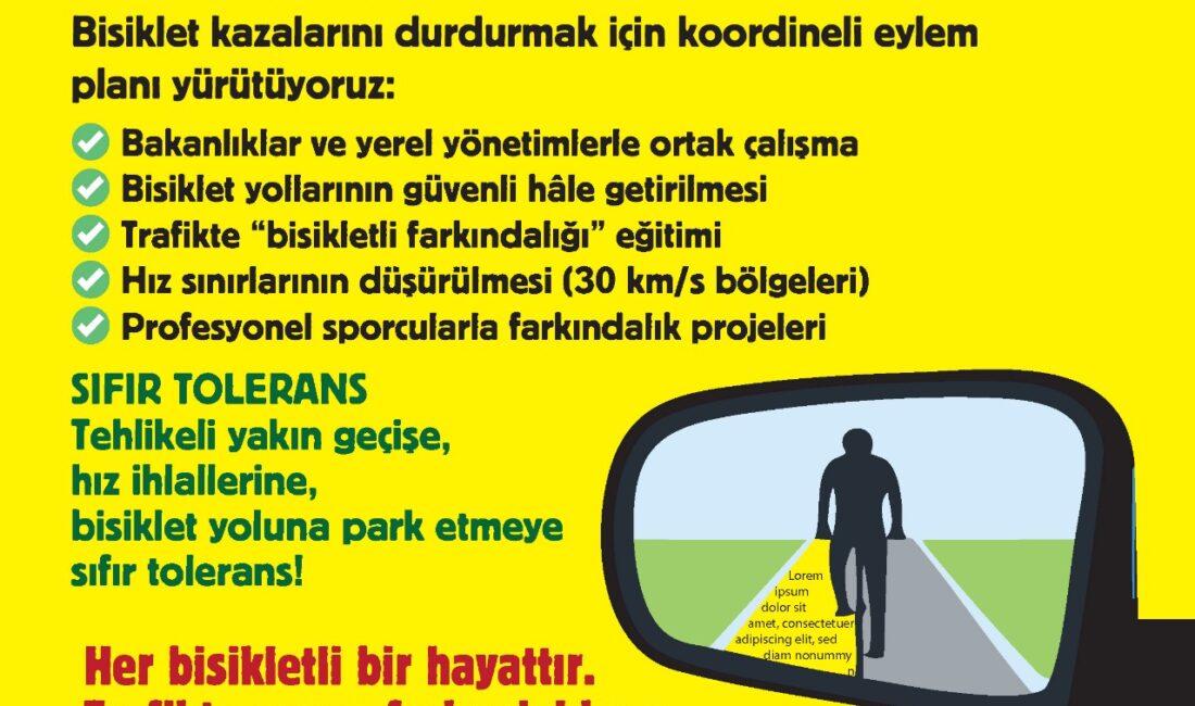 Türkiye Bisiklet Federasyonu, son dönemde artan bisikletli ölümlerinin kamu vicdanını