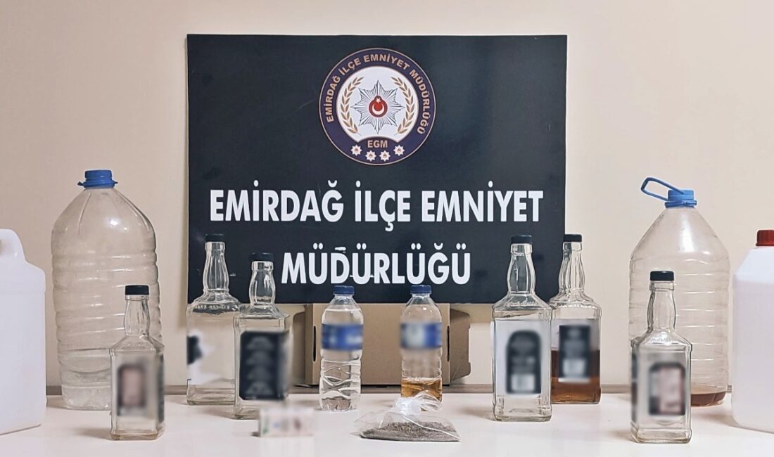 İl Emniyet Müdürlüğü ekipleri, kaçak alkol imalatı yapan bir şahsın