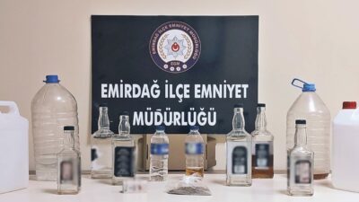 İl Emniyet Müdürlüğü ekipleri, kaçak alkol imalatı yapan bir şahsın