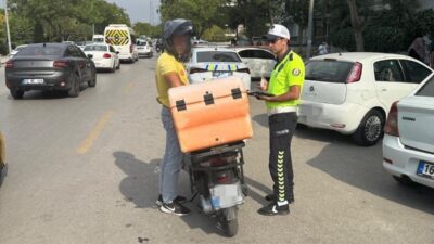 Manisa’da yapılan kask ve kaldırım denetimlerinde 2 bin 685 araç