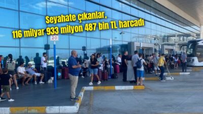 TÜİK tarafından açıklanan 2. çeyrekte hane halkı yurt içi turizm