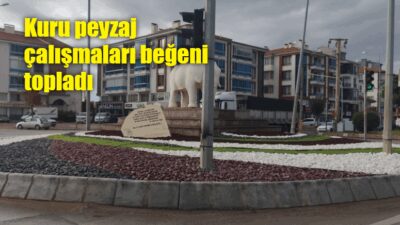 Afyonkarahisar Belediyesi tarafından su tasarrufu amacıyla başlatılan kuru peyzaj uygulamaları,