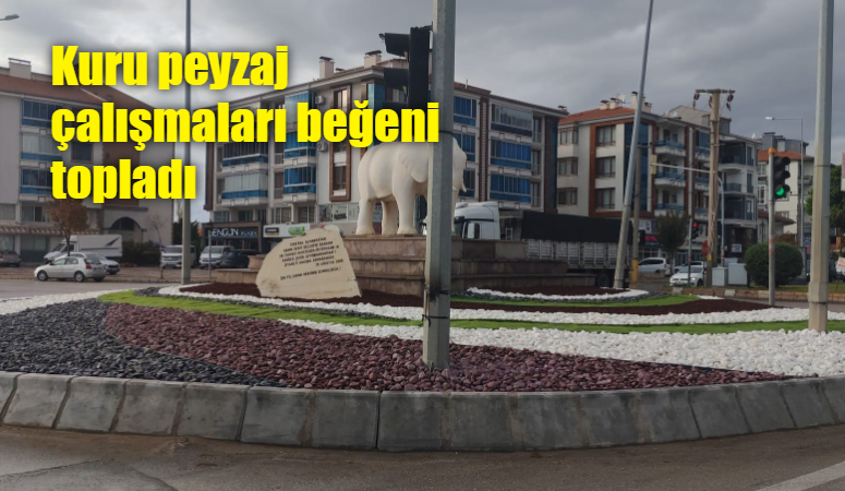 Afyonkarahisar Belediyesi tarafından su tasarrufu amacıyla başlatılan kuru peyzaj uygulamaları,