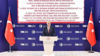 Ticaret Bakanı Ömer Bolat, Eylül ayı dış ticaret verilerine ilişkin,