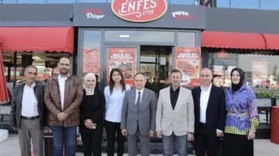 ATSO Başkanı Hüsnü Serteser, Et Enfes işletmesini ziyaret etti. 