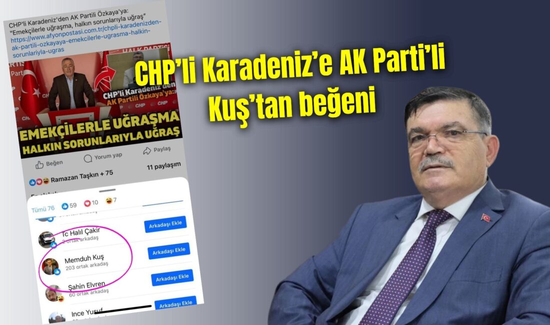 CHP Afyonkarahisar İl Başkanı Hasan Karadeniz’in yaptığı eleştirel haber, ilginç