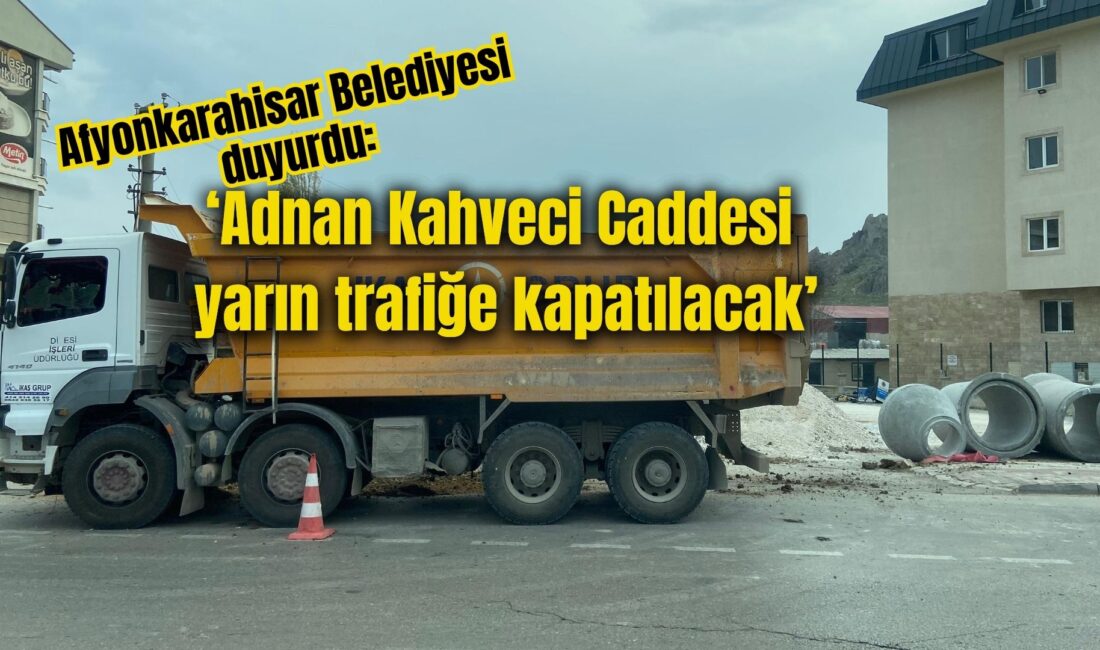 Afyonkarahisar Belediyesi, Selçuklu Mahallesi’nde yer alan Adnan Kahveci Caddesi’nin, altyapı