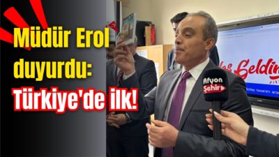 Afyonkarahisar Ahmet Ömer Kocaşaban İlkokulu öğrencilerinden Defne Savrık, sınıf başkanlığı