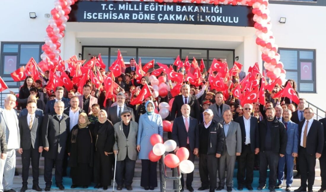 İscehisar ilçesinde hayırseverler tarafından yapımı tamamlanan ilkokulun açılışı gerçekleştirildi.