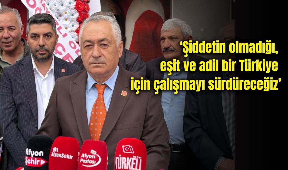 CHP Afyonkarahisar İl Başkanı Hasan Karadeniz, 25 Kasım Kadına Yönelik