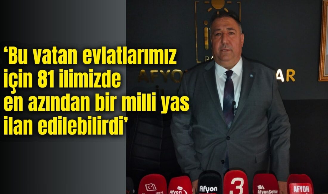 İYİ Parti Afyonkarahisar İl Başkanlığı’nın haftalık basın toplantısı, İl Başkanı